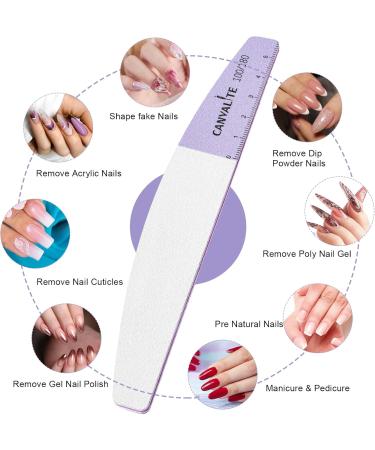 Buy Canvalite 12stk Nail Files for Gel Polish Professional 100/180 Double-Sided Washable & Reusable Nail Buffers | International Shipping Available - Buy Online on GoSupps.com