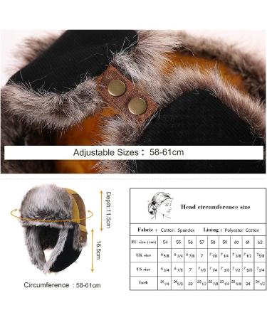 Comhats Winter Bomber Hat for Men - Real Fur Ushanka 67191_black - Size Large - Buy Online on GoSupps.com