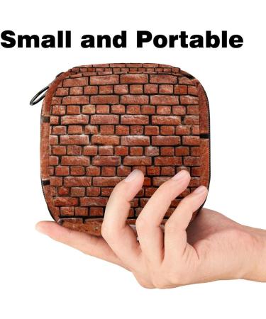 Portable Menstrual Cup Bag with Zipper | Aged Blocks Bricks Sanitary Napkin Pouch for Teenagers & Women - Ideal Storage Solution - Buy Online on GoSupps.com