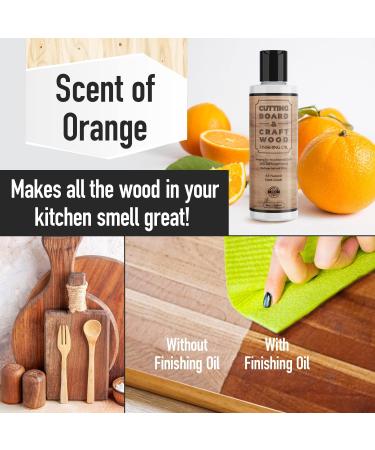 Craft Wood Finishing Oil & Conditioner - 8oz Food-Safe Citrus-Scented Oil for Cutting Boards & Kitchen Utensils - Made in USA - Buy Online on GoSupps.com