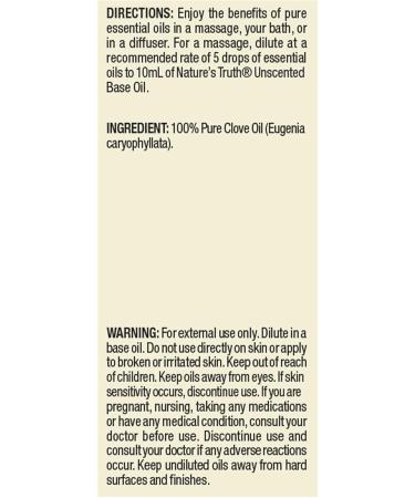 Buy Nature's Truth Clove Essential Oil 0.51 oz - Pure Aromatherapy for Wellness | International Shipping Available - Buy Online on GoSupps.com