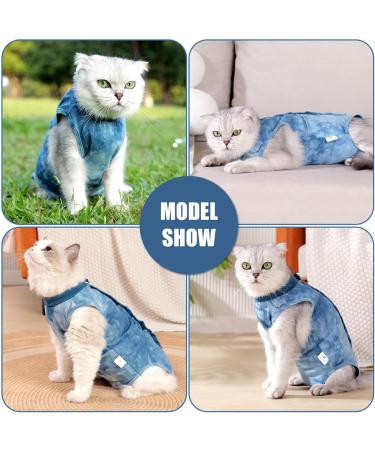 Lianzimau Katzenbody - Post-Op Cat Body Suit for Recovery | Medical Cat Clothing | Anti-Losing Collar Alternative - Blue Catwear - Buy Online on GoSupps.com