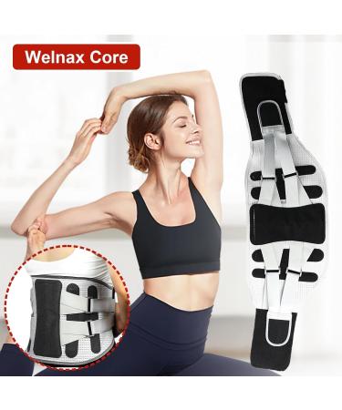 Lumbar Back Brace Lumbar Traction Device | Back Reliever Spinal Belt for Men Women Lower Back Brace Waist Support Belt for Gym Fitness Black B - Buy Online on GoSupps.com