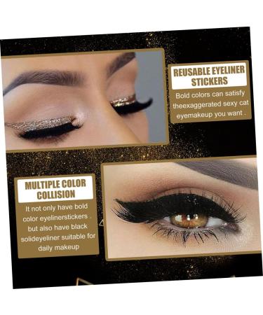 HAPINARY 28 Pairs Glitter Eyeliner Eyeline Strip Sticker Eye Makeup Sticker Fake Eyeliner Stickers Plastic 1 count (Pack of 1) As Shown 1 - Buy Online on GoSupps.com