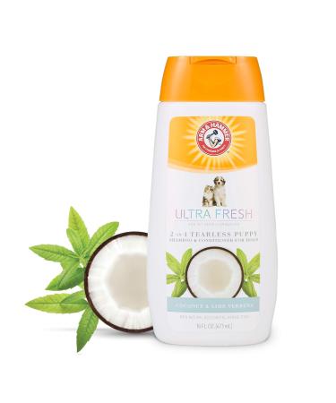 Arm & Hammer Ultra Fresh 2-In-1 Tearless Puppy Shampoo + Conditioner With Buttermilk & Coco Butter 473 ml (Pack of 1) 2-in-1 Tearless Puppy Shampoo & Conditioner - Buy Online on GoSupps.com