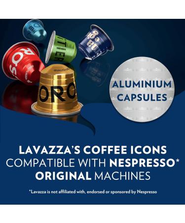 Lavazza Crema E Gusto Medium Roast Coffee Capsules Compatible with Nespresso Original Machines creamy coffee chocolate hints wood and spice aftertaste (10 Count) Pack of 1 - ( Packaging May Vary ) Crema e Gusto 10 count (Pack of 1) - Buy Online on GoSupps.com