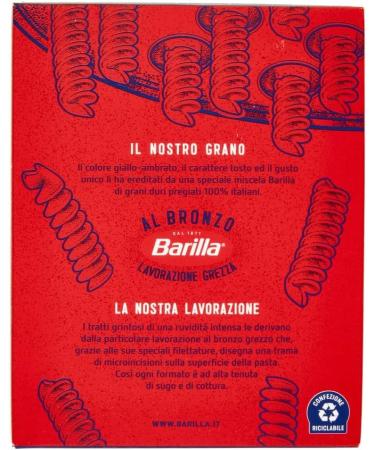  Italian Gourmet E.R. Barilla Fusilli al Bronzo Pack of 10 Bronze Extruded Pasta 400g Raw Processing Method + Italian Gourmet Polpa 400g - Buy Online on GoSupps.com