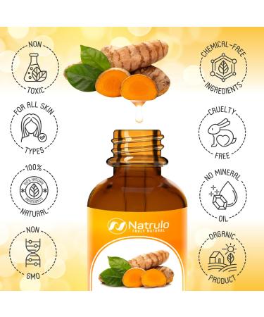 Turmeric Serum for Face & Body - All-Natural Brightening Oil for Dark Spots Acne Relief & Scars - Handcrafted USA Skincare - Buy Online on GoSupps.com