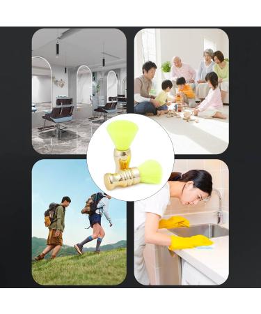 Fluorescent Green Portable Beard Brush Gentle On Skin Replaceable Head For Men's Grooming Styling Accessory H041 - Buy Online on GoSupps.com