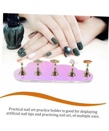 minkissy 1 Set Nail Tools Press on Nails Stand False Nails Display Stand Nails Tips Display Stand Nail Art Practice Stand Press on Fake Nails Stand Press on Nails Holder Metal Bracket Fairy - Buy Online on GoSupps.com