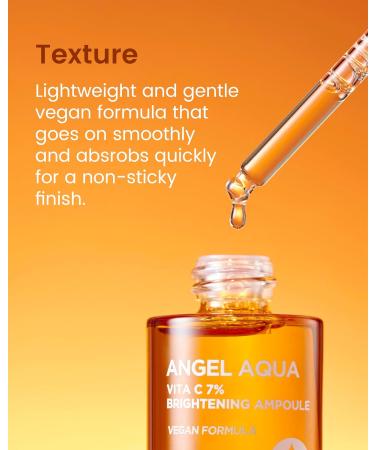 BEYOND Angel Aqua Vita C 7% Ampoule (1.01fl oz) - Vegan Vitamin C Serum for blemish Reduction Even Skin Tone & Sensitive Skin Care. with 7% Pure Vitamin C Panthenol  - Buy Online on GoSupps.com