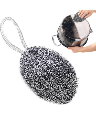6 Pack Stainless Steel Scrubber - Scrubbing Scouring Pad Steel Wool Scrubber Stainless Steel Scourer for Kitchens Bathroom and More - Buy Online on GoSupps.com