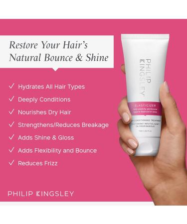 Philip Kingsley Haircare Smooth & Shiny Travel Set - Re Moisturizing Shampoo Conditioner & Elasticizer for Wavy Coarse & Frizzy Hair | Hydrating Hair Care Solution - Buy Online on GoSupps.com