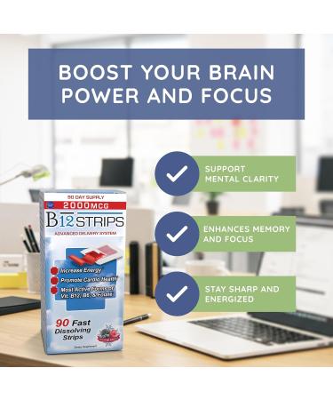Essential Source 2 000 mcg Methylcobalamin Vitamin B12 Sublingual Energy Strips | Biotin B6 5-MTHF L-Methylfolate | Sublingual B12 Vitamins Folate | Energy Brain Health Nerve Function - 90 Strips 90 Count (Pack of 1) - Buy Online on GoSupps.com