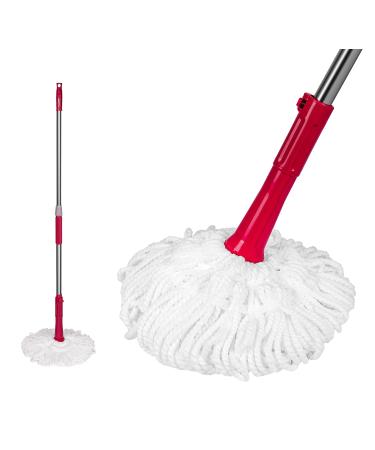 DSV Standard Twist Mop, Self Wringing Mop | 33  52| Microfiber Absorbent Hand Washable Head 20 & Scouring Pad |Long Handle Twist Mop for Hardwood Vinyl Tile Marble Laminate Home Office Kitchen - Buy Online on GoSupps.com