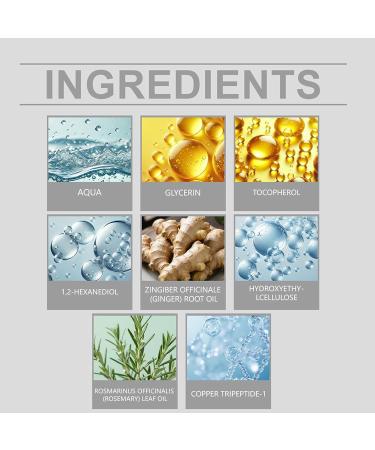 Hair Growth Oil 30ml Copper Peptide Hair Growth Serum Hair Growth Hair Oil with Rosemary Oil Prevention of Hair Loss and Hair Breakage - Buy Online on GoSupps.com