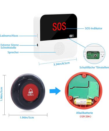 Chunhee Seniors Notruf Tuya WiFi Smart Emergency Alert System | SOS Button for Elderly Disabled & Children - International Shipping Available - Buy Online on GoSupps.com