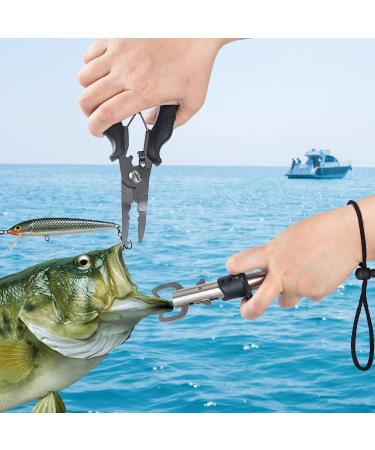 Stainless Steel Fishing Pliers & Fish Lip Gripper Set | Multifunctional Accessories | Portable & Saltwater Resistant | Perfect Fishing Gifts for Men - Buy Online on GoSupps.com