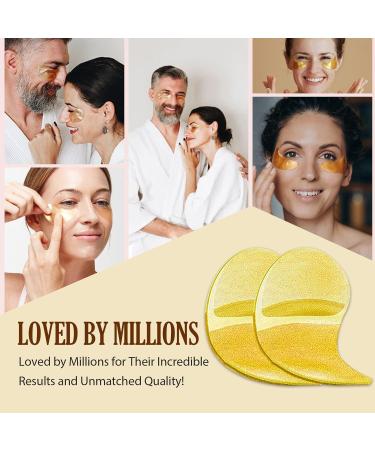 60 Patchs Masque Yeux 24K Or lutter contre les poches et les rides Hydratant Soulager la Fatigue Soin claircissant Contour des Yeux pour Femmes/Hommes WZTYMO2K - Buy Online on GoSupps.com