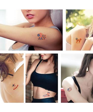 20 Sheets 4th of July American Flag Temporary Tattoos - Patriotic USA Party Favors - Buy Online on GoSupps.com