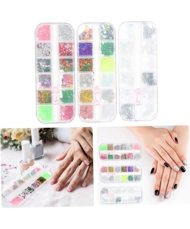 Shop Healeved Nail Art Sequins - 3 Boxes of Charms & Decals for DIY Nail Designs | International Shipping Available - Buy Online on GoSupps.com