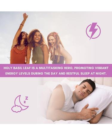 NutriONN Holy Basil Leaf Capsules 500mg - 120 Vegan Capsules - Tulsi Extract Supplement with Ursolic Acid - Adaptogenic Ayurvedic Herb for Positive Mindset - Buy Online on GoSupps.com