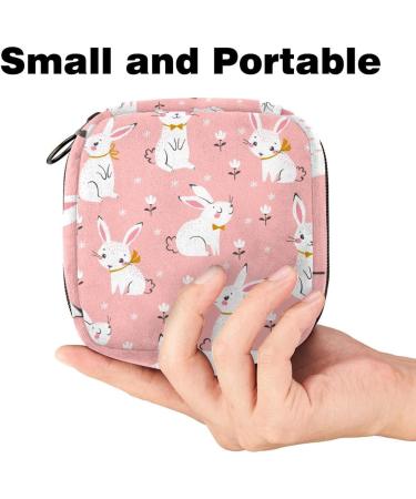 Women's Rabbit Pocket Tampon Storage Bags | Multi-Purpose Zip Pockets for Menstrual Needs - Buy Online on GoSupps.com