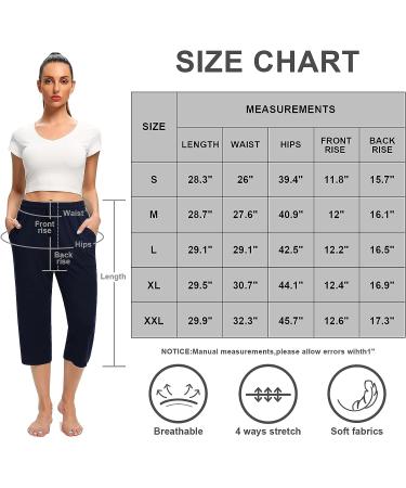 Women's Quick Dry High Waisted Capri Yoga Pants - Black XX-Large | Lightweight Outdoor Hiking Pants for Women - Buy Online on GoSupps.com
