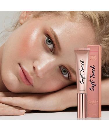 REMEK Highlighter Makeup for Women - Stick Makeup Liquid Cosmetic Cheeks for Enhancing Blush Party | Highlighter Lasting Shine Blush Cream Stick 3D Makeup Blush B1 - Buy Online on GoSupps.com