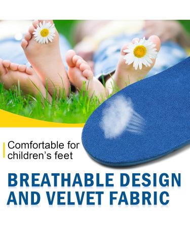 Kids Orthotic Arch Support Insoles for Flat Feet & Heel Pain - Blue (UK 12.5-1 / EU 31-33) - Buy Online on GoSupps.com