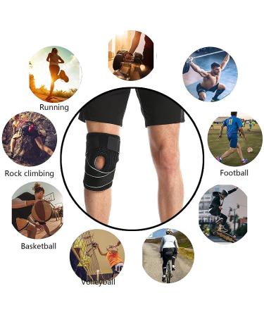 2 Pack Knee Brace with Side Stabilizers & Patella Gel Pads - Adjustable Support for Arthritis, Injury Recovery, Running - Green - Buy Online on GoSupps.com
