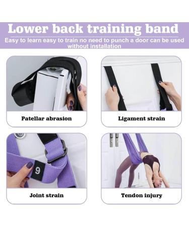 Wiyety Yoga Hammock - Aerial Yoga Kit Leg Stretcher Elastic Resistance Bands for Ballet Pilates and Gymnastics (Purple) - Shop Internationally - Buy Online on GoSupps.com
