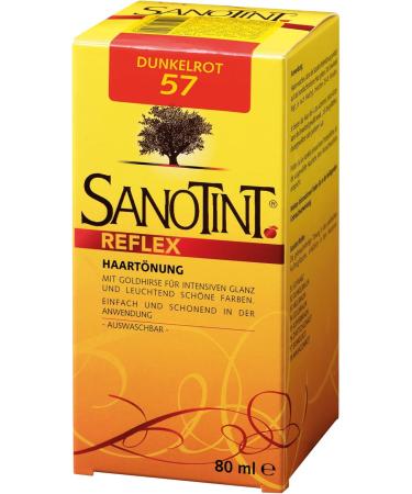  Sanotint Sanotint Reflex Hair Colour No. 57 Dark Red 1 x 80 ml with Golden Millet and Herbal Extracts - Buy Online on GoSupps.com