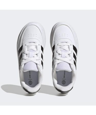 Adidas Unisex Kids Breaknet Lifestyle Court Lace Shoes - Ftwr White/Core Black | International Shipping Available - Buy Online on GoSupps.com