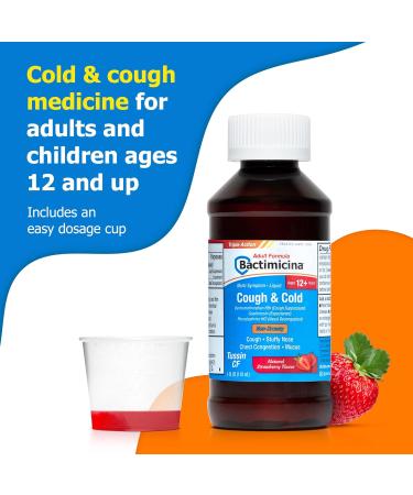 Bactimicina Cough & Cold Liquid - Expectorant and Decongestant - Ages 18 and Up - 4 Fl OZ - Buy Online on GoSupps.com