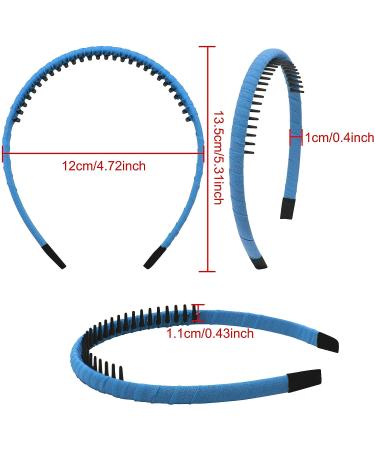 Duufin 12 Pieces Teeth Comb Headband for Women and Girls - Non-slip Hair Accessory in Colorful Candy Colors - Buy Online on GoSupps.com