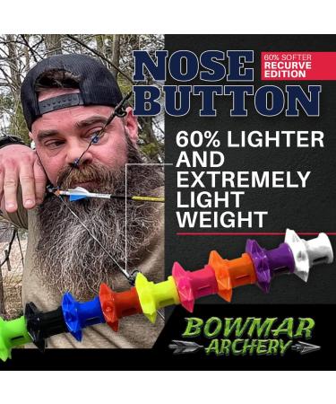 Bowmar Archery Nose Button Recurve Edition | Lightweight & Consistent Anchor Point | Two Sizes Included | Black - Buy Online on GoSupps.com