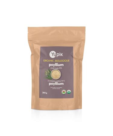 Yupik Organic Whole Husk Psyllium 95-percent Superfood 250 Gram 6 Count 1.5 kg
