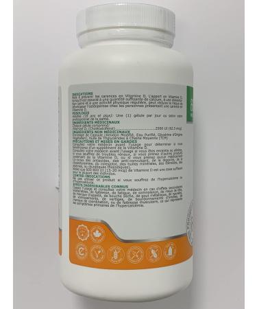 Benemax Vitamin D3 2500 IU For Healthy Bones Teeth and Helps Prevent Vitamin D Deficiency Plant Based & Vegan 360 Day Supply - Buy Online on GoSupps.com