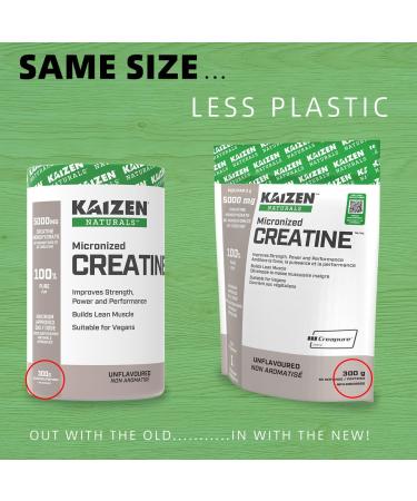 Kaizen Naturals Micronized Creatine Monohydrate Unflavoured 300g Pouch - Buy Online on GoSupps.com