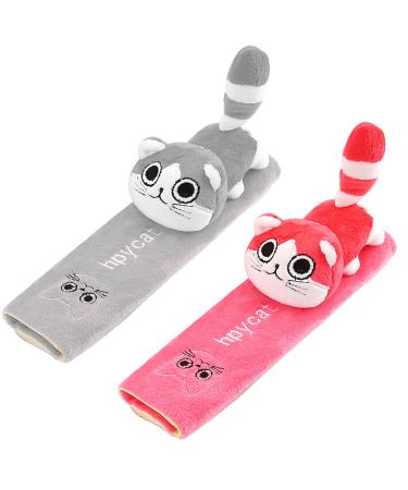 MHwan Seat Belt Pads 2 Pieces of Cartoon Seatbelt Strap Cover Seat Belt Covers that Children Love Soft Seatbelt Strap Cover that Protects the Head and Shoulders Adults Kids Kittens