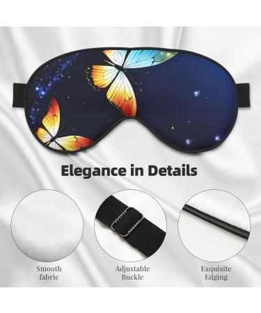 Cute Butterfly Print Soft Eye Mask - Sleep Mask for Women & Men | Travel Sleep Aid - Buy Online on GoSupps.com