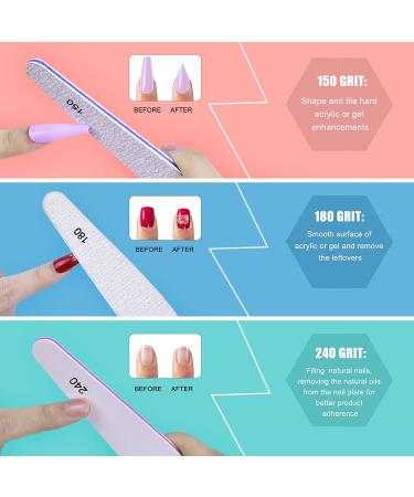 Nail Files MORGLES Emery Boards Professional Grit Nail File Pack - 6 Count - Buy Online on GoSupps.com