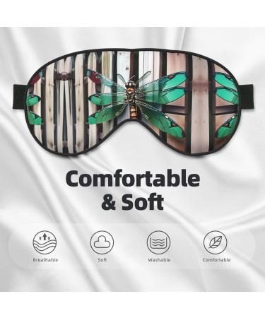Dragonfly Fence Soft Sleep Eye Mask - Breathable Female Eye Patch for Travel & Relaxation | International Shipping - Buy Online on GoSupps.com