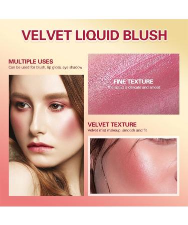 2PCS Long-Lasting Liquid Blush Makeup for Dewy Cheeks - Moisturizing & Waterproof Formula (4) - Buy Online on GoSupps.com