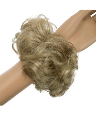 CAISHA by PRETTYSHOP Messy Scrunchie Bun Voluminous Wavy Hairpiece Dark Blonde #24A - Heat-Resistant Synthetic Fibres | G19A - Buy Online on GoSupps.com