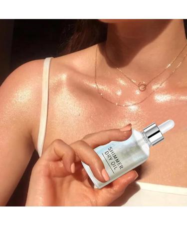  Mimoqk Body Oil with Shimmer Sparkly & Long-Lasting Shimmering Body Oil Glowing Highlighter & Illuminator Body Glitter Oil for Radiant - Buy Online on GoSupps.com