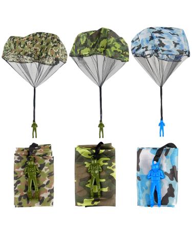 3 SKT parachute toy children camouflage parachuting hand throw parachute outdoor flight toys gift for children litter parachute games for outside