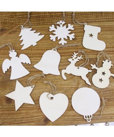 ABOOFAN 50pcs Christmas Tree Pendant Household Wooden Circle Child As Shown 8X8CM - Buy Online on GoSupps.com