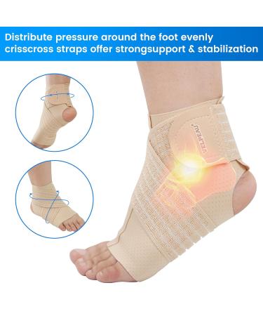 Velpeau Ankle Brace | Breathable Foot Support for Men & Women | XL Size (8.0-9.3 ) | Stabilize Ligaments & Compression for Pain Relief - Buy Online on GoSupps.com